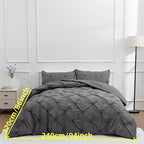 Diamond-Shaped Pleats Duvet Quilted Bed Cover Set - Ideal for All-Season — product view 21