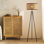 Sculptural Artistic Bohemian Standing Floor Lamp with Modern Tripod Base Design — product view 6