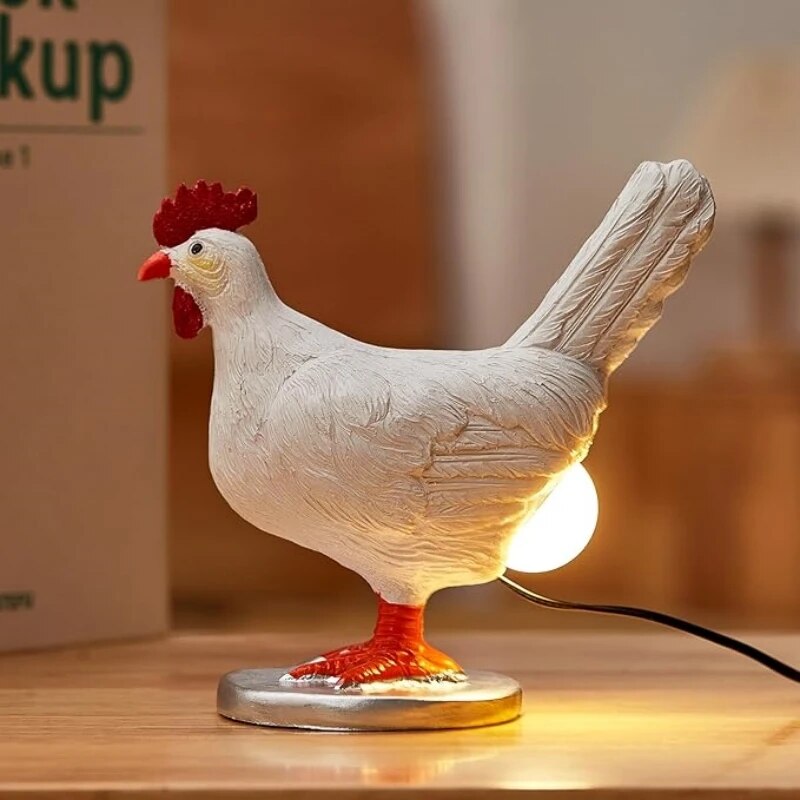 Decorative Chicken-Shaped Table Lamp - Ideal for Desks, Bedside Tables, or Display Shelves — product view 1