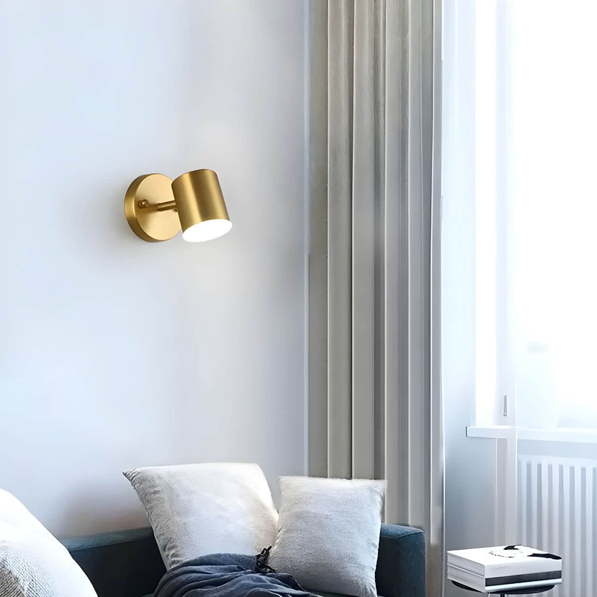 Scandinavian Sleek Copper LED Wall Lamps for Living Room, Bedroom, or Hallway — product view 1