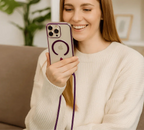 Modern Adjustable Phone Case Lanyard with MagSafe Clear Cover — product view 1