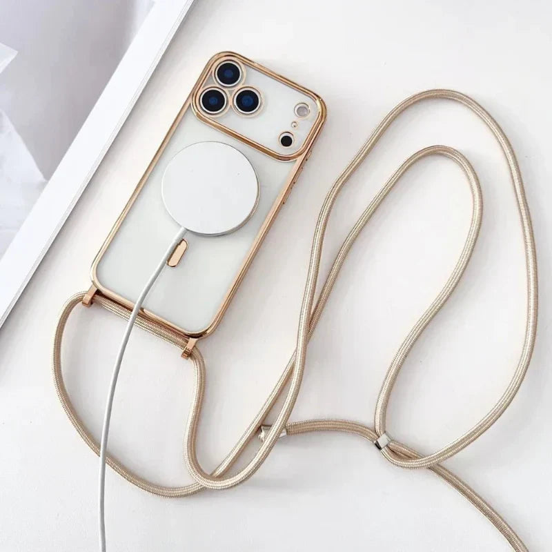 Modern Adjustable Phone Case Lanyard with MagSafe Clear Cover — product view 5