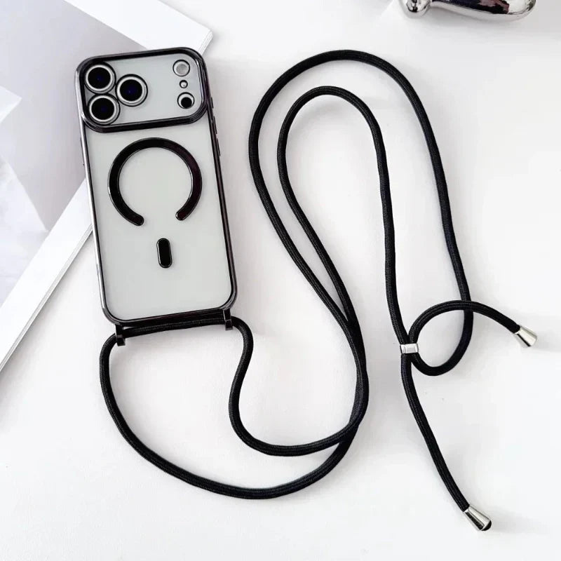 Modern Adjustable Phone Case Lanyard with MagSafe Clear Cover — product view 8