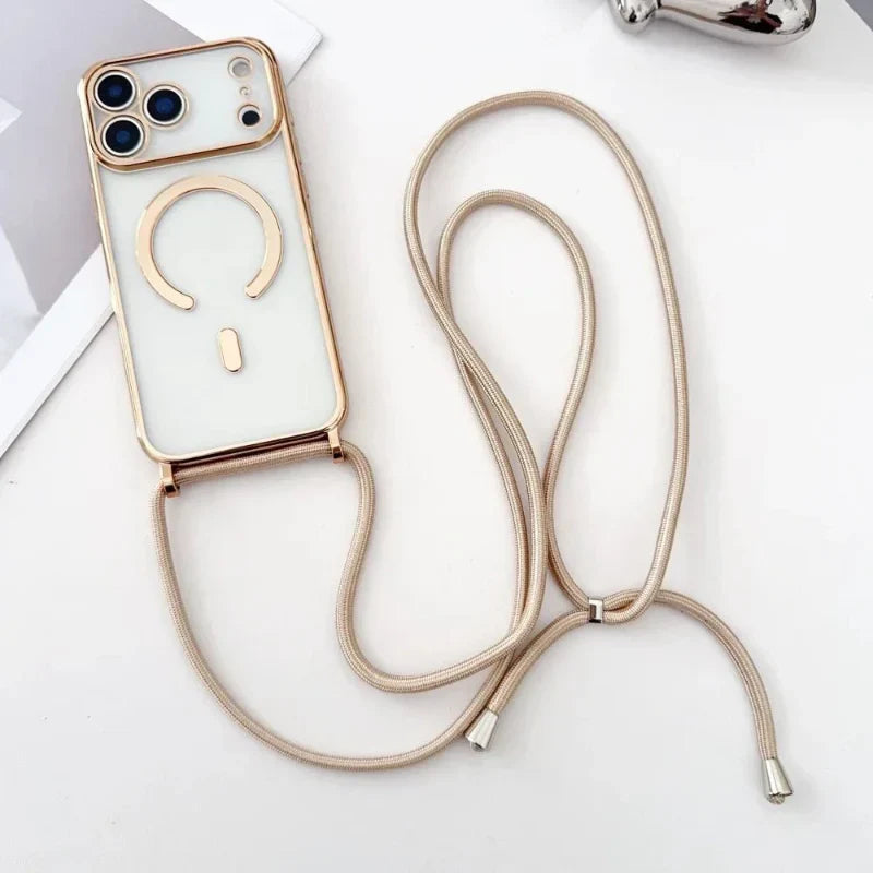 Modern Adjustable Phone Case Lanyard with MagSafe Clear Cover — product view 11