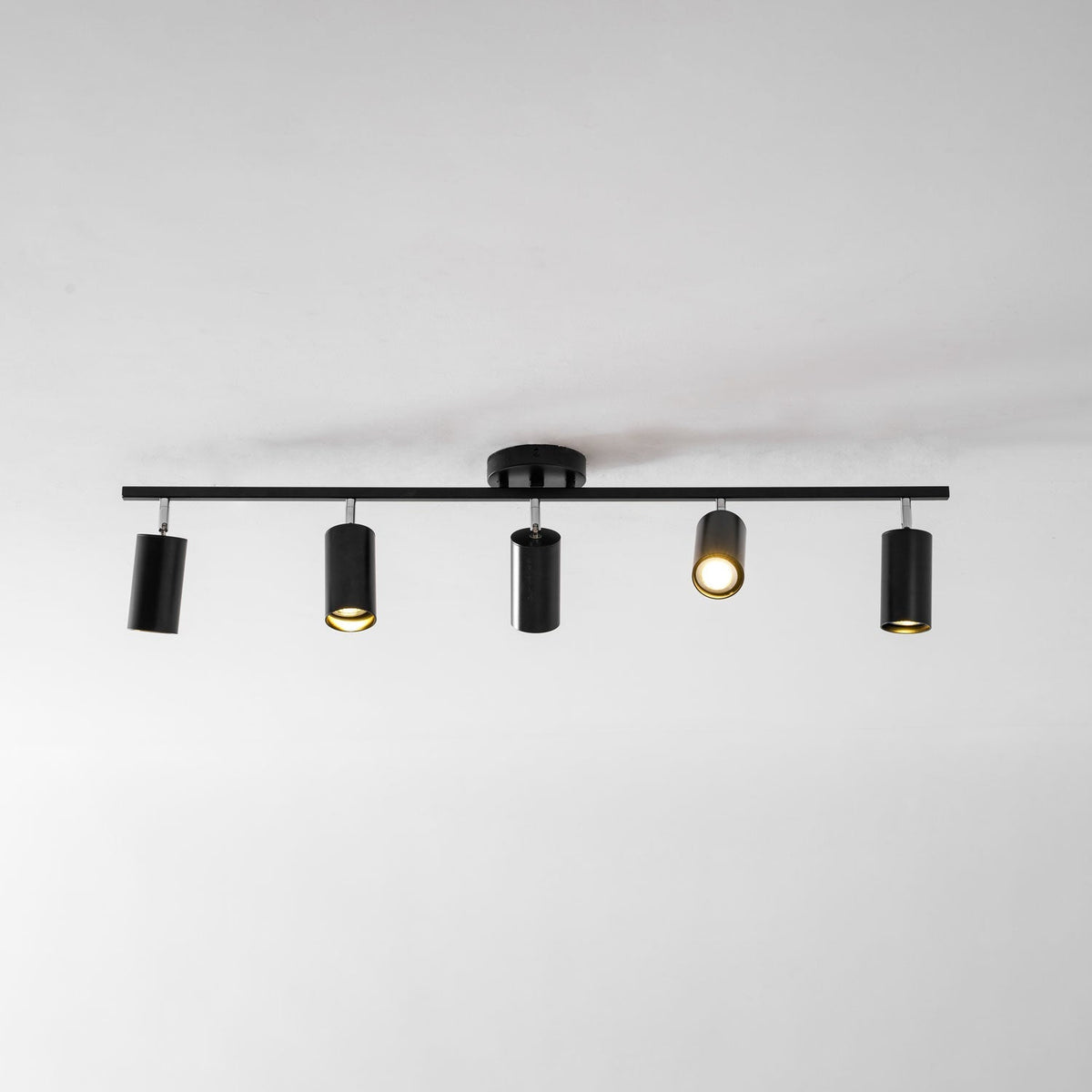 Functionality Sleek Golden Ceiling Light with Adjustable Spotlight Heads — product view 35