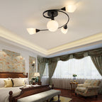 Exquisite Nordic Glass Iron Circular Floral Bud Ceiling Light For Living Spaces — product view 3