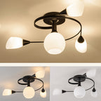 Exquisite Nordic Glass Iron Circular Floral Bud Ceiling Light For Living Spaces — product view 10