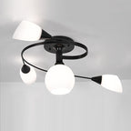 Exquisite Nordic Glass Iron Circular Floral Bud Ceiling Light For Living Spaces — product view 14