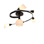 Exquisite Nordic Glass Iron Circular Floral Bud Ceiling Light For Living Spaces — product view 20
