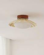 Classic Atmospheric Soft Clouds Ceiling Light in Unique Scalloped Design — product view 10