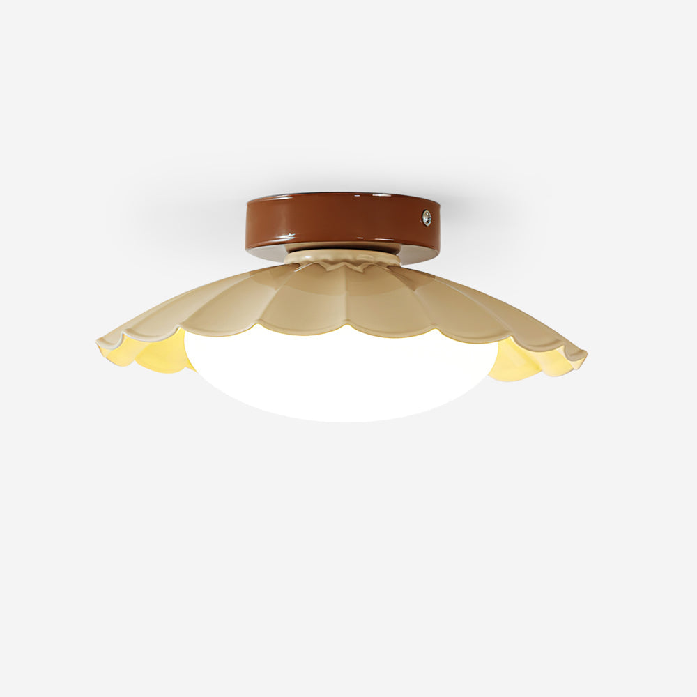 Classic Atmospheric Soft Clouds Ceiling Light in Unique Scalloped Design — product view 11