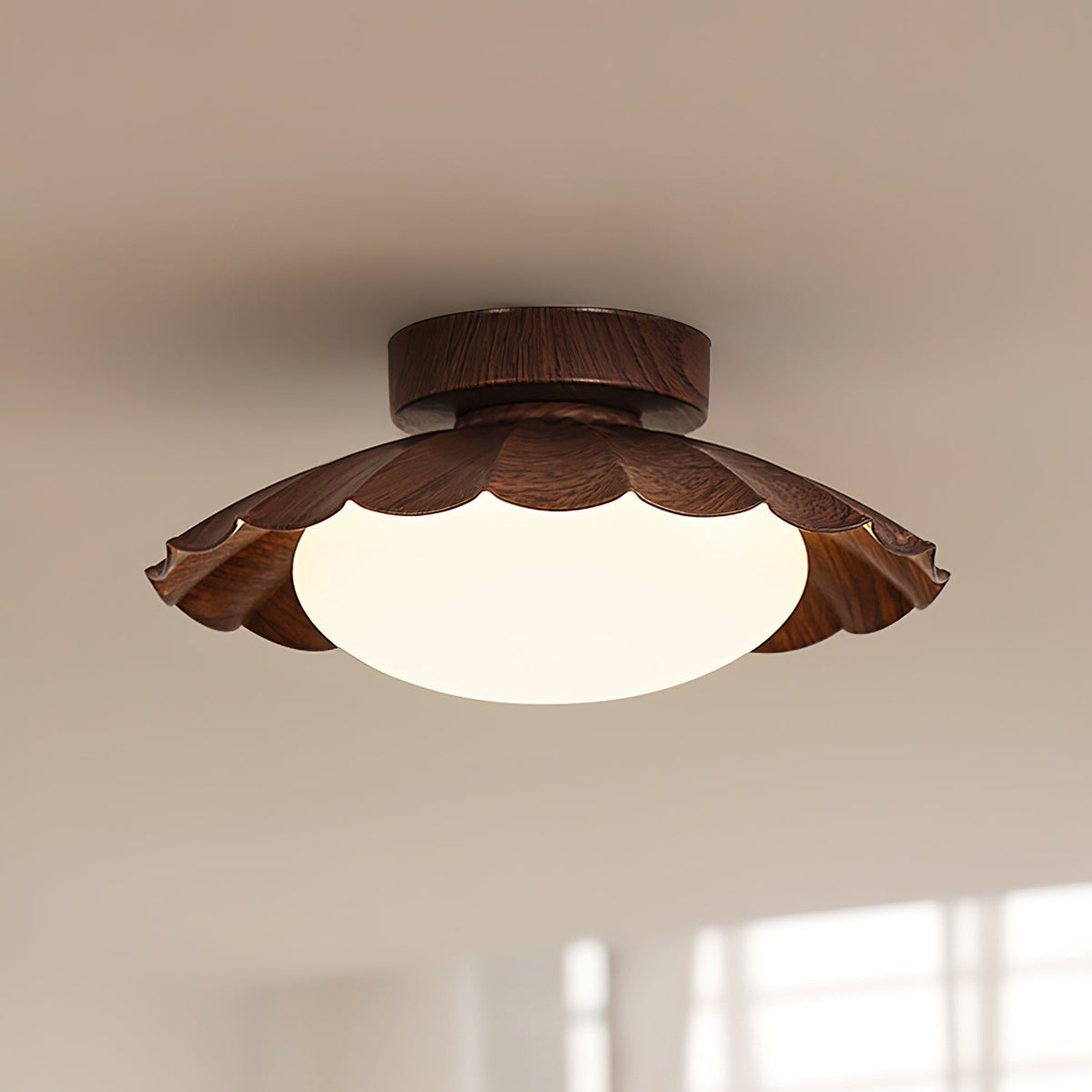 Classic Atmospheric Soft Clouds Ceiling Light in Unique Scalloped Design — product view 15