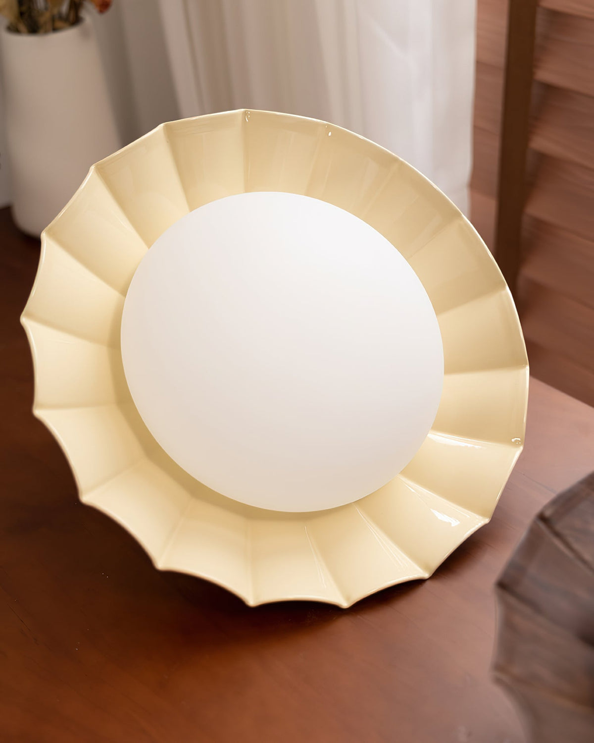 Classic Atmospheric Soft Clouds Ceiling Light in Unique Scalloped Design — product view 17