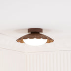 Classic Atmospheric Soft Clouds Ceiling Light in Unique Scalloped Design — product view 30