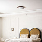 Elegant Slim Walnut LED Ceiling Lamp with Curved Edge - Flush Mount — product view 23