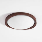 Elegant Slim Walnut LED Ceiling Lamp with Curved Edge - Flush Mount — product view 28