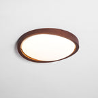 Elegant Slim Walnut LED Ceiling Lamp with Curved Edge - Flush Mount — product view 30