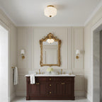 Stylish Vintage Ceiling Lights with Sculpted Glass Shade — product view 11