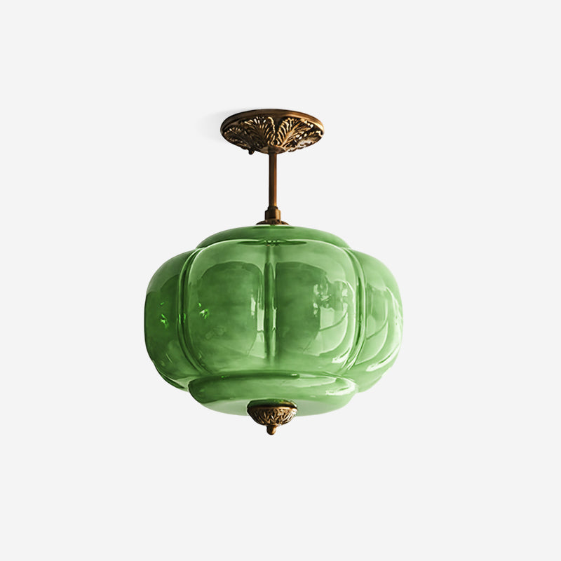 Elegant Vintage Maravine Glass Ceiling Lights with Brass Finish — product view 9