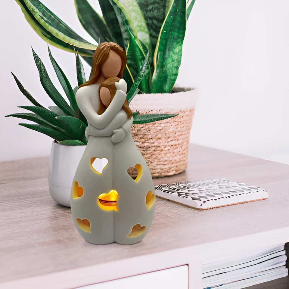 Heartwarming Mother Daughter Candle Holder – Mother's Day Gifts Home Accent — product view 1