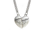 Stylish Mother Daughter Heart Pendant Necklace – Special Mother's Day Gifts — product view 2
