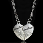 Stylish Mother Daughter Heart Pendant Necklace – Special Mother's Day Gifts — product view 3