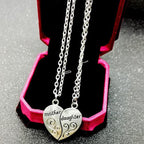 Stylish Mother Daughter Heart Pendant Necklace – Special Mother's Day Gifts — product view 7