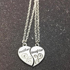 Stylish Mother Daughter Heart Pendant Necklace – Special Mother's Day Gifts — product view 8