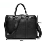 Classic Leather Business Laptop Messenger Handbag - Functional Briefcase Style — product view 8