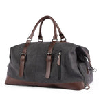 Vintage Graphite Canvas Weekender Duffle Bag - Ideal for Travel, Gym and Business Trip — product view 1