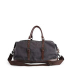 Vintage Graphite Canvas Weekender Duffle Bag - Ideal for Travel, Gym and Business Trip — product view 4