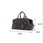 Vintage Graphite Canvas Weekender Duffle Bag - Ideal for Travel, Gym and Business Trip — product view 6
