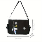 Trendy Nylon Spacious Fashion Crossbody Bag with Front Pocket and Interior Slots — product view 7