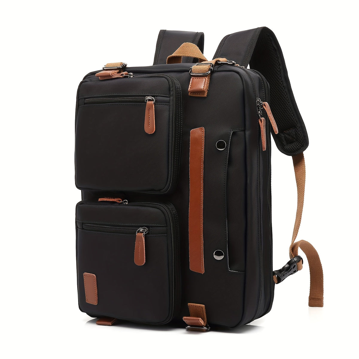 Convertible Water-Resistant Canvas Outdoor Backpack with Laptop Compartment — product view 3