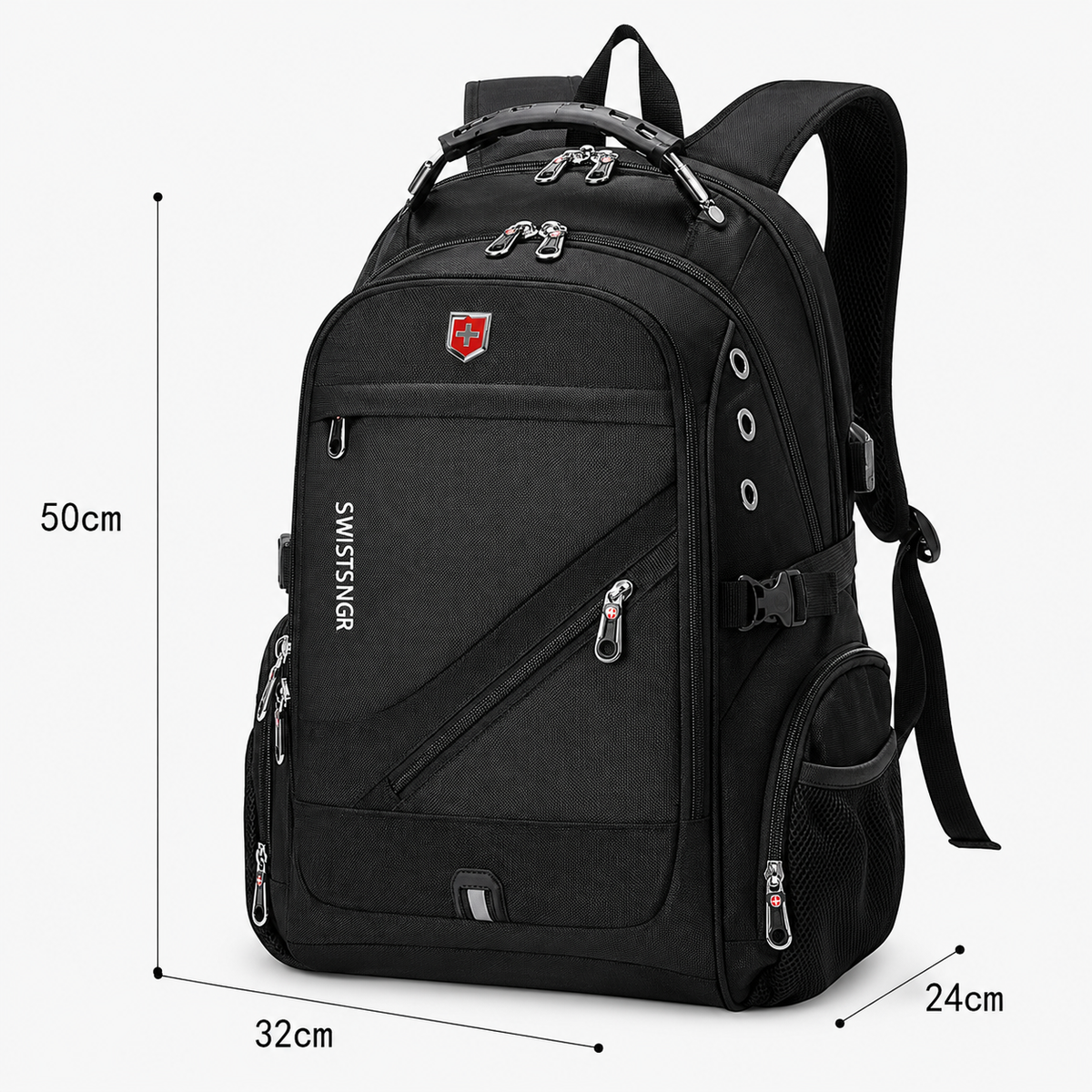 Stylish Adjustable Water-resistant Laptop Essential Travel Backpack — product view 4