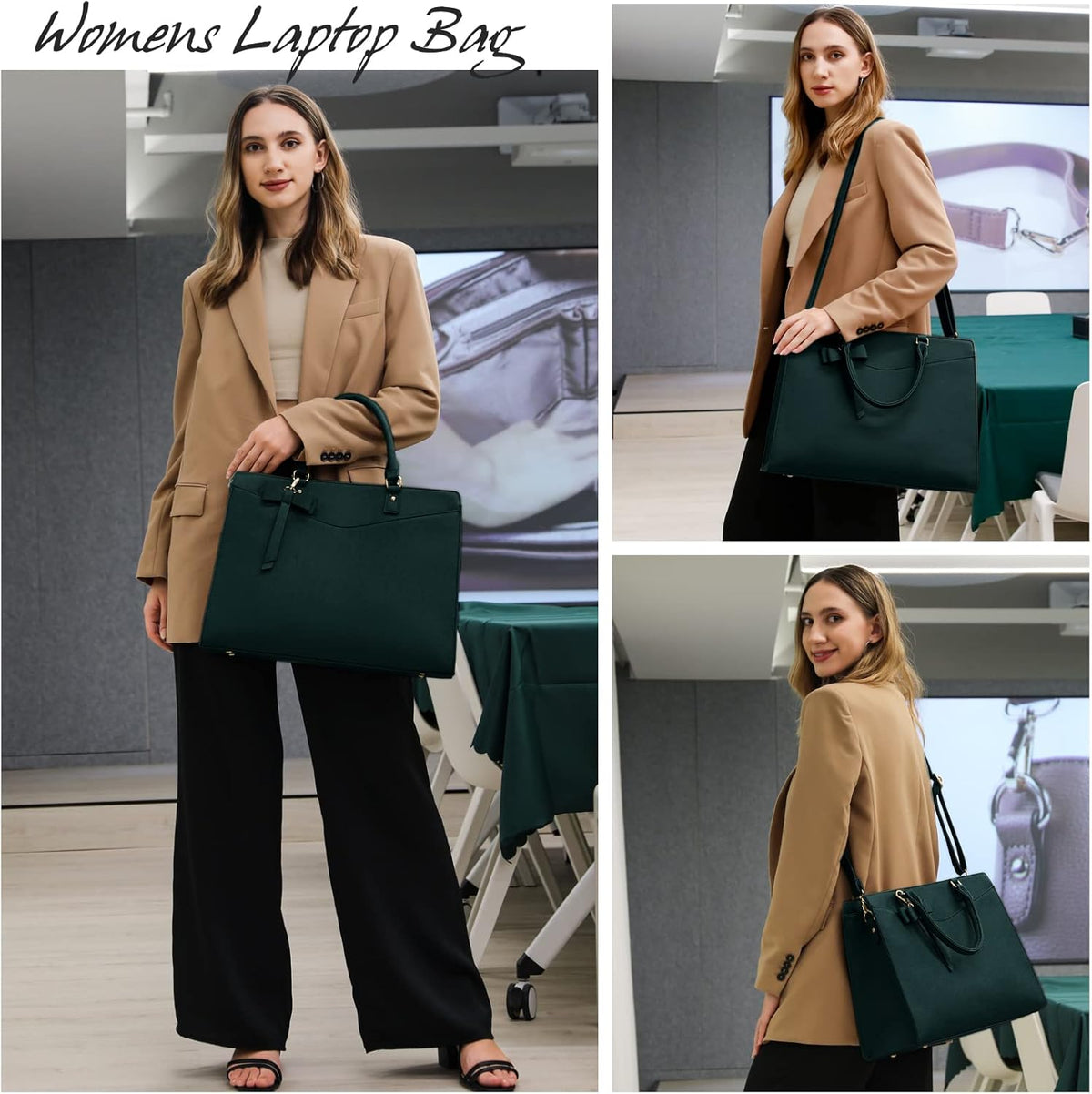 Exquisite Large Organized  Laptop Tote Bag with Multi-Compartment Layout — product view 5