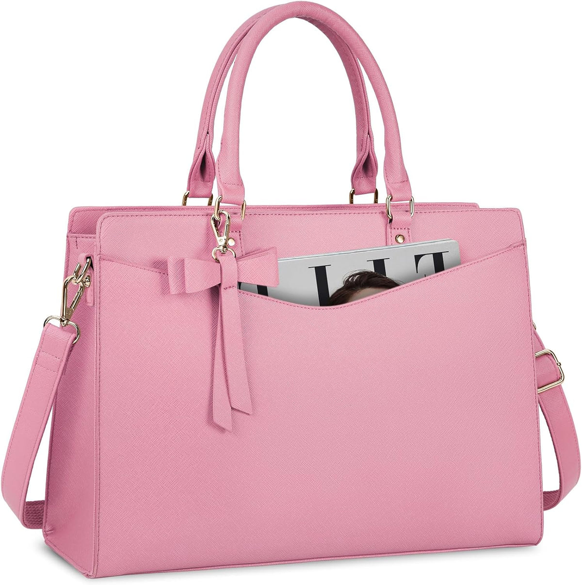 Exquisite Large Organized  Laptop Tote Bag with Multi-Compartment Layout — product view 13