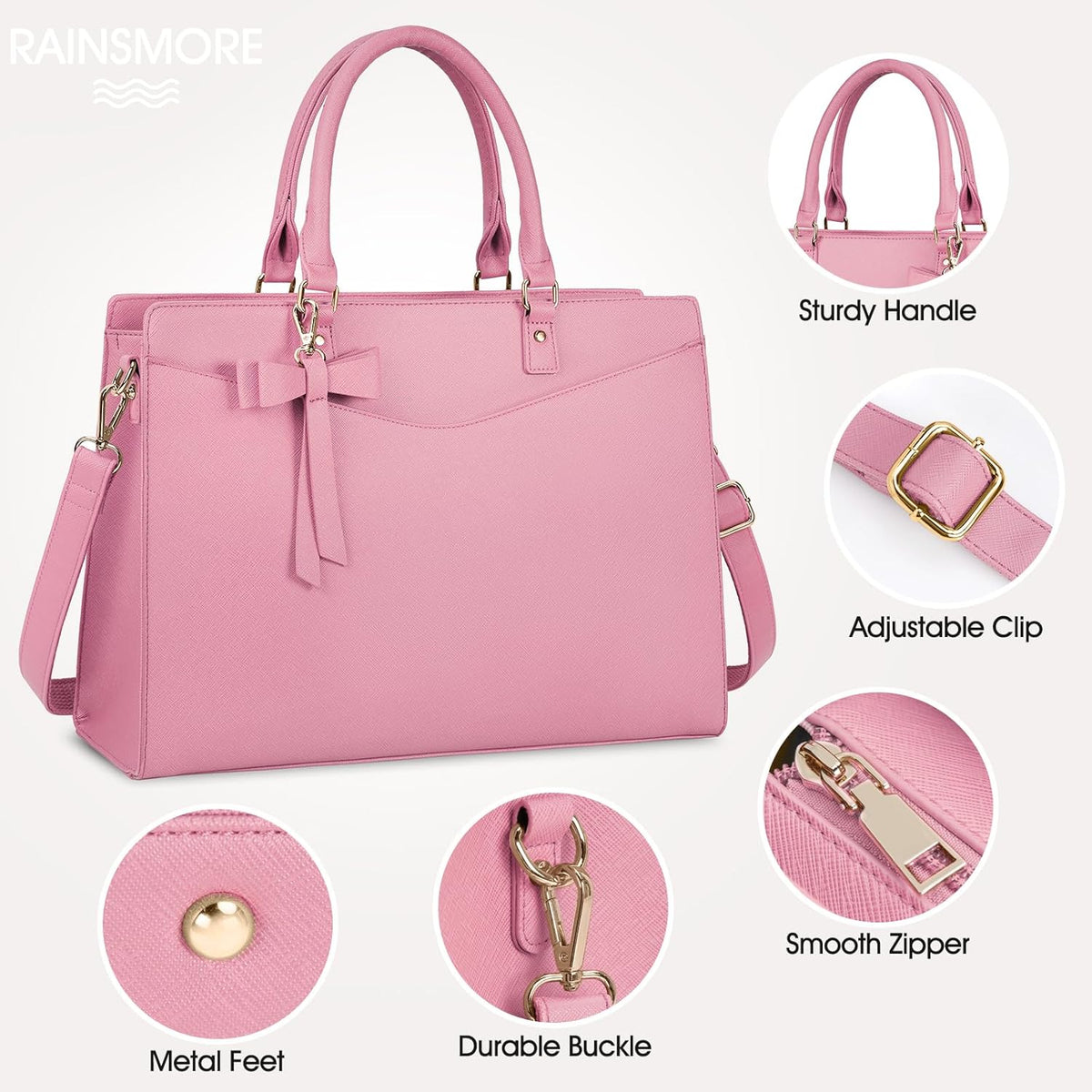 Exquisite Large Organized  Laptop Tote Bag with Multi-Compartment Layout — product view 14
