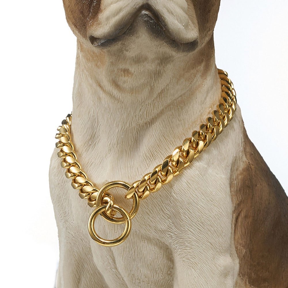 Reinforced Metal Dog Chain Collar for Secure Daily Walks — product view 1