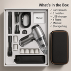 Cordless Rechargeable Car Cleaner with Vacuum and Blower Function — product view 5