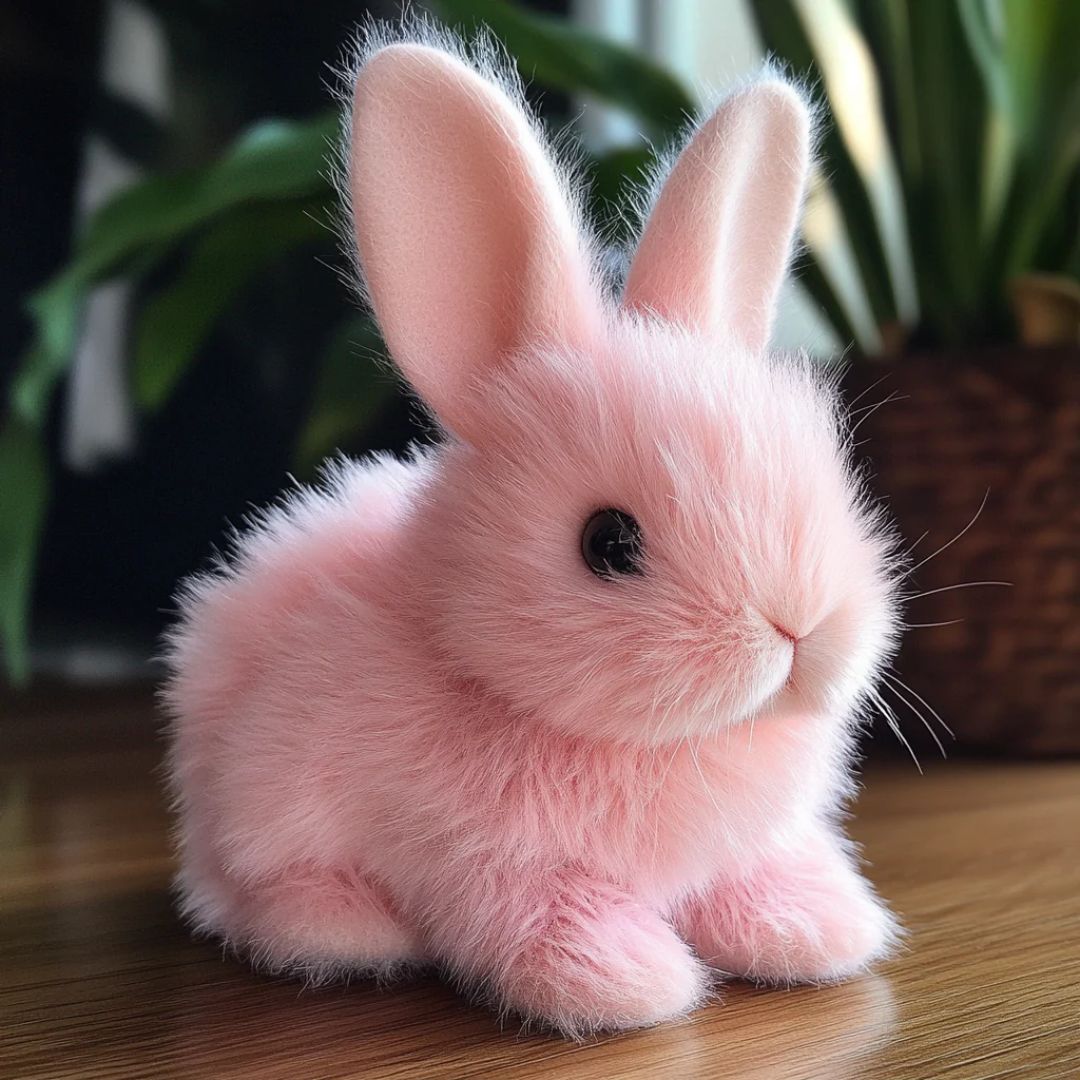 Realistic Plush Bunny Toy with Interactive Movement for Kids — product view 1