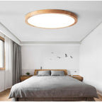 Modern Traditional Japanese-Inspired Round Flush Ceiling Light — product view 3
