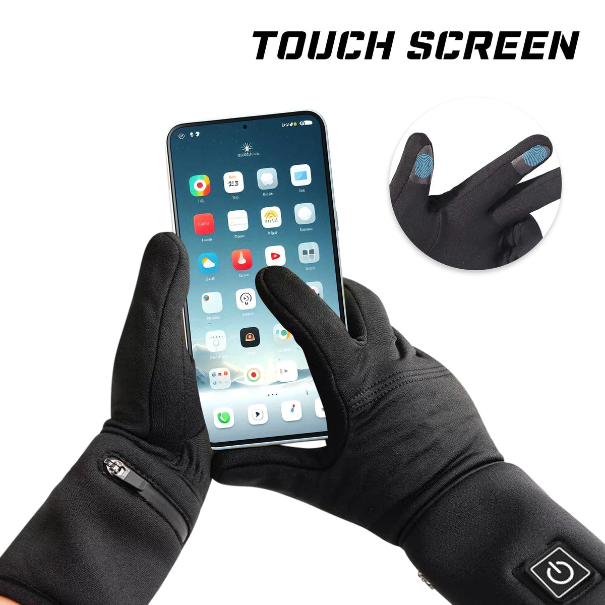 Advanced Rechargeable Heated Winter Gloves with 3 Heat Settings — product view 7