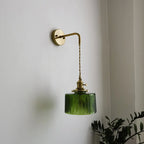 Retro Interior Japanese Glass LED Wall Light for Living Spaces — product view 4