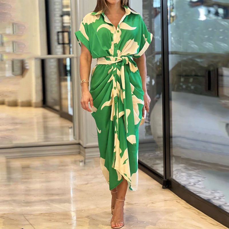 Women's Stylish Drape Summer Dress for Comfort - Ideal Choice for Any Occasion — product view 1