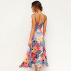 Elegant Versatile Floral Summer Dress for Outdoor Parties, Beaches and Garden Event — product view 5