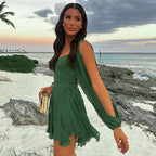 Women’s Flattering Mini Summer Dresses with Long Sleeve — product view 7