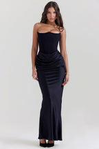 Women’s Timeless Strapless Occasion Maxi Style Wedding Guest Dresses — product view 1