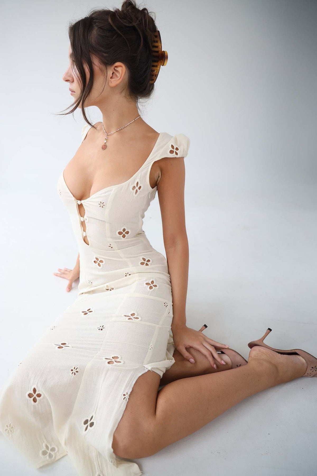 Women’s Classic Occasion Midi Wedding Guest Dresses For Events — product view 4