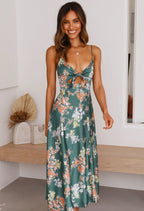 Sunny Elegance Flowery Wedding Guest Dress for Women — product view 1
